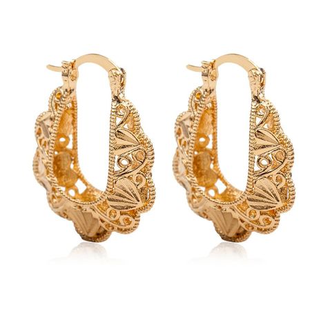 Retro fashion earrings U-shaped hollow braided earrings simple earrings wholesale's discount tags