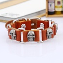 Jewelry punk leather bracelet alloy skull leather cowhide braceletpicture21
