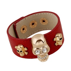 Punk Bracelet Delicate Bracelet Leather Studded Bracelet PU Skull Bracelet