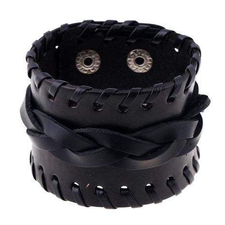 Pulsera Punk Vintage Woven Leather Pulsera Hombre's discount tags