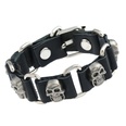 Jewelry punk leather bracelet alloy skull leather cowhide braceletpicture25
