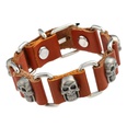 Jewelry punk leather bracelet alloy skull leather cowhide braceletpicture26