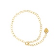 Fashion tide round heart sleeve titanium steel twist piece ring necklace bracelet clavicle chain setpicture39