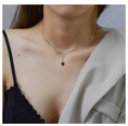 Fashion tide round heart sleeve titanium steel twist piece ring necklace bracelet clavicle chain setpicture43