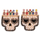 Halloween Crown Acrylic Skull Pendant Earringspicture7