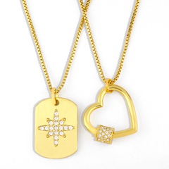 creative fashion simple diamond heart-shaped necklace