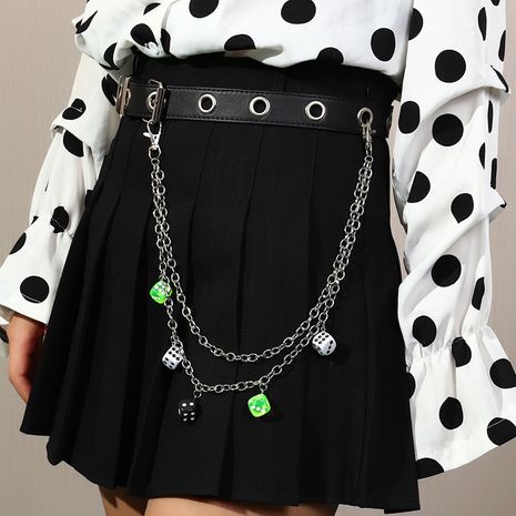  punk hip hop double  chain trendy simple shorts waist chain NHAU267991's discount tags