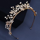 Kreative Hochzeit Hand errichtet Krone Kleid handgemachte Blume Perle Stirnbandpicture6