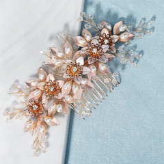 Koreanische neue Hochzeit antike Perle handgemachte Blume Braut Brautkleid Haareinsatz Kamm