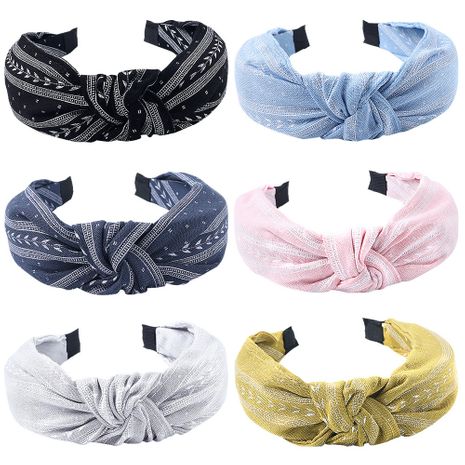 Korean all-match fabric big bow wide-brimmed headband's discount tags