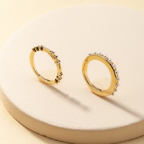 nuevo anillo de metal con incrustaciones de perlas's discount tags