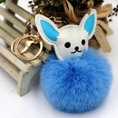 new PU leather fox Christmas fur ball keychainpicture16