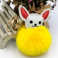new PU leather fox Christmas fur ball keychainpicture20