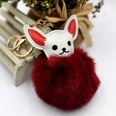 new PU leather fox Christmas fur ball keychainpicture21