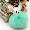 new PU leather fox Christmas fur ball keychainpicture22