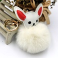 new PU leather fox Christmas fur ball keychainpicture25