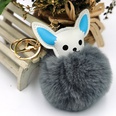 new PU leather fox Christmas fur ball keychainpicture26
