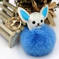 new PU leather fox Christmas fur ball keychainpicture27