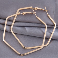 fashion metal simple polygonal temperament earrings