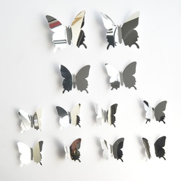 Stereospiegel Schmetterling PET Spiegel 3D Schmetterling Wandaufkleber Schlafzimmer Raumdekorationpicture19