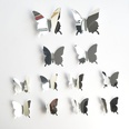 espejo estreo mariposa PET espejo 3D mariposa pegatinas de pared decoracin de la habitacin del dormitoriopicture22