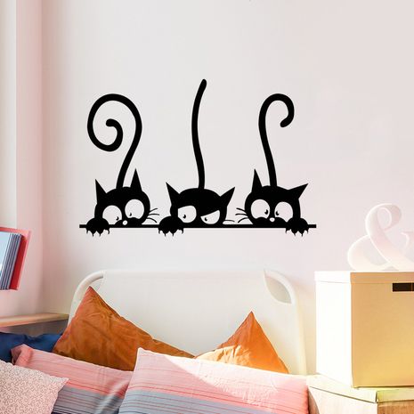 lustige Katzen Wohnzimmer Schlafzimmer Kinderzimmer Wandaufkleber dekorative Malerei's discount tags