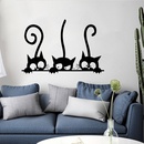 funny cats living room bedroom childrens room wall stickers decorative paintingpicture11