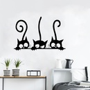 funny cats living room bedroom childrens room wall stickers decorative paintingpicture13