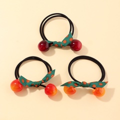 cute cherry rubber band tie head Korean bow hair rope Mori hair scrunchies