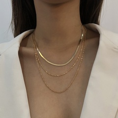 Mehrschichtige Kette Geometrische einfache und exquisite Halskette