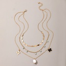 creative retro simple alloy cactus flower pearl multilayer necklacepicture10