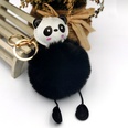 PU leather panda fur ball keychain imitation rex rabbit fur fashion Christmas gift pendantpicture17