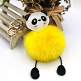 PU leather panda fur ball keychain imitation rex rabbit fur fashion Christmas gift pendantpicture19