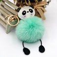 PU leather panda fur ball keychain imitation rex rabbit fur fashion Christmas gift pendantpicture21