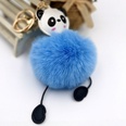 PU leather panda fur ball keychain imitation rex rabbit fur fashion Christmas gift pendantpicture25