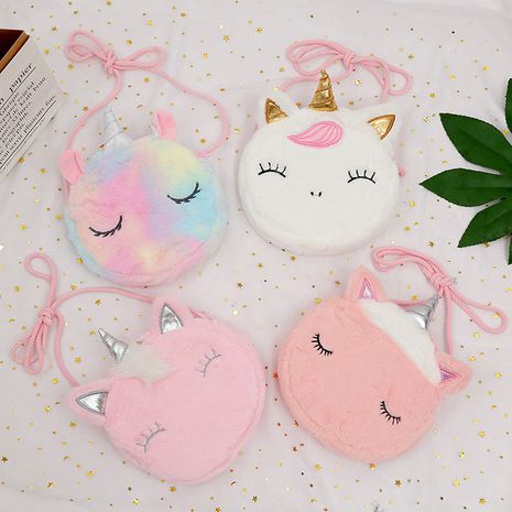 cute plush unicorn messenger bag wholesale's discount tags