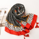 Bufanda abstracta de algodn y lino otoo e invierno chal largo de flecha geomtrica larga coreanapicture14