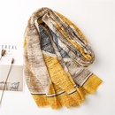 soft and colorful contrast color super large cotton and linen sunscreen airconditioning shawl scarfpicture13