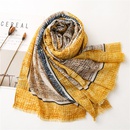 soft and colorful contrast color super large cotton and linen sunscreen airconditioning shawl scarfpicture15