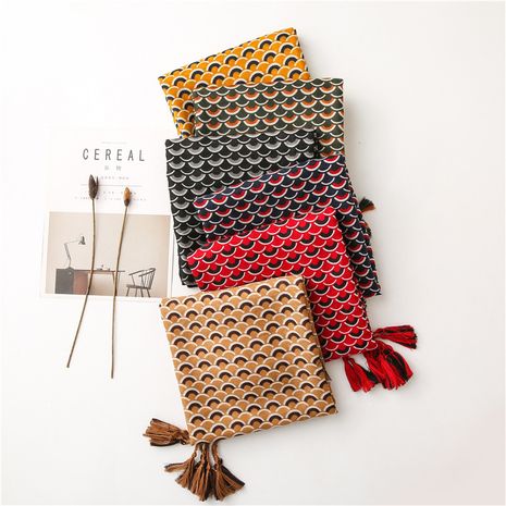 Colorful fish cotton and linen scarf women autumn and winter Korean circle stitching long shawl  NHGD270003's discount tags
