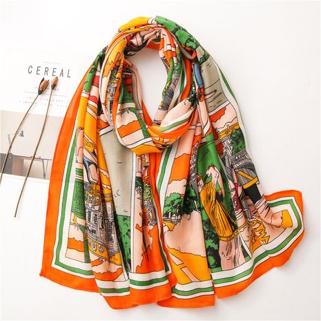 new warm scarf women cotton and linen sunscreen gauze shawl NHGD270012's discount tags