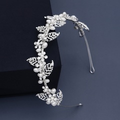 einfaches Waldstirnband Blumenblatt Diamant Licht Luxus Stirnband
