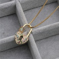 New microinlay zircon heart lock necklace nihaojewelry wholesalepicture23