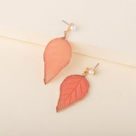 hot selling resin leaf geometric simple earrings's discount tags