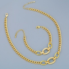Thick chain simple geometric clavicle necklace wholesale