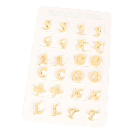 simple new letter  earrings set NHCT270836's discount tags