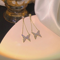 Retro-High-End-Schmetterlings-Ohrringe aus Silber mit 925er Silbernadel