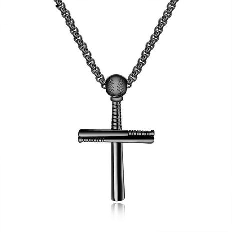 collier croix en acier inoxydable pour hommes's discount tags
