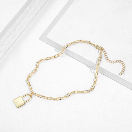 new simple wild exaggerated lock  necklace's discount tags