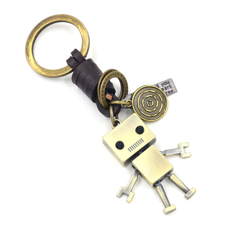 hotselling keychain big head robot pendant creative car keychain